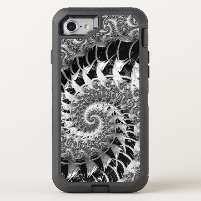 Beautiful Black Fractal Otterbox iPhone Case (Back)