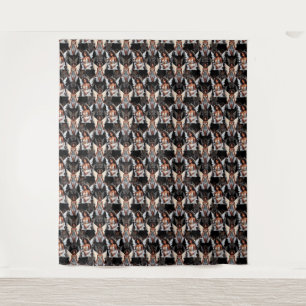 Beautiful Black Girl Angels Pattern Design -Dark Tapestry