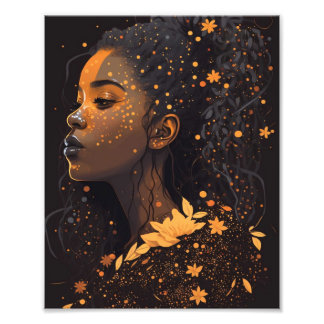 Beautiful Black Girl Photo Print