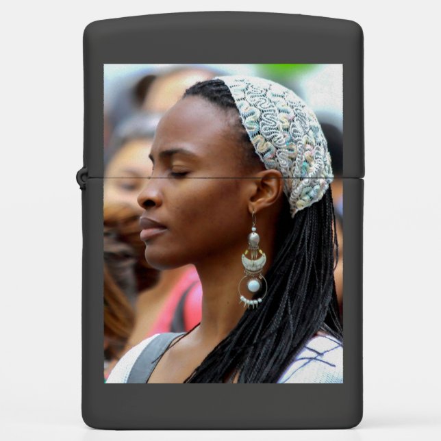 Beautiful Black girl Zippo Lighter (Front)