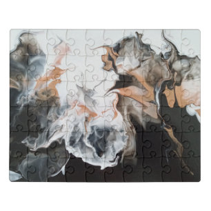 Beautiful, black/gold abstract art puzzle