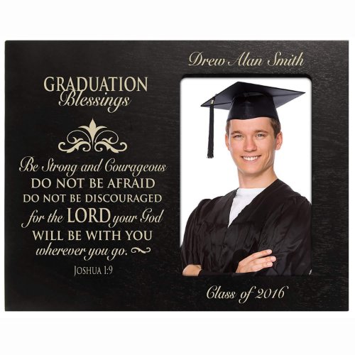 Beautiful Black Graduation Blessing Picture Frame