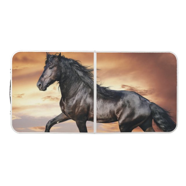 Beautiful Black Horse Beer Pong Table (Top)