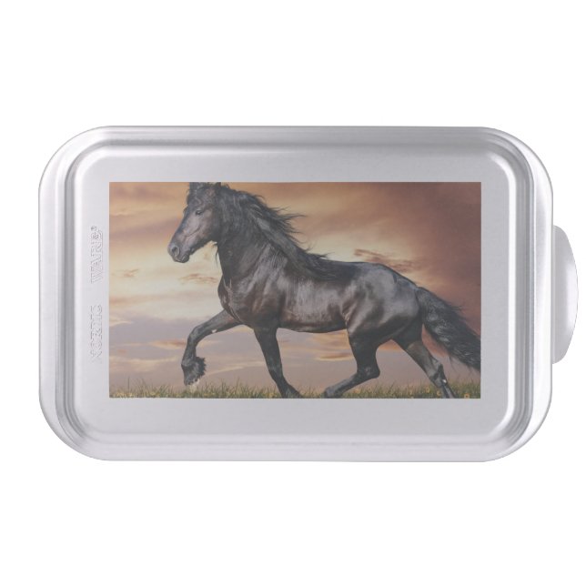 Beautiful Black Horse Cake Pan (Front)
