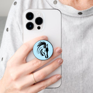 Beautiful Black Horse Design Phone Grip PopSocket