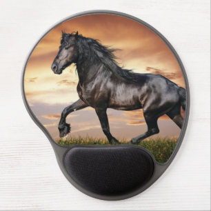 Beautiful Black Horse Gel Mouse Pad