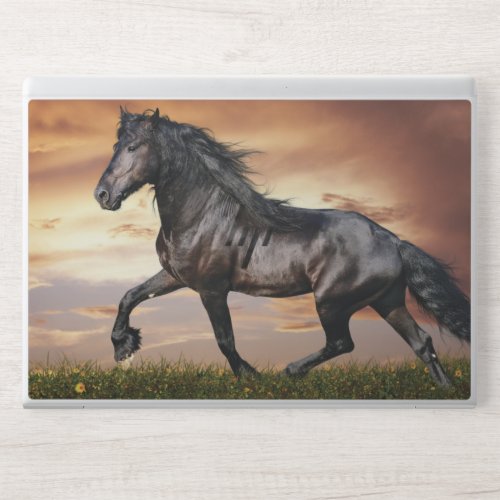 Beautiful Black Horse HP Laptop Skin