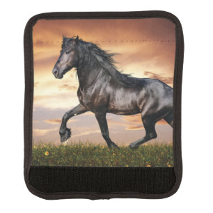 Beautiful Black Horse Luggage Handle Wrap