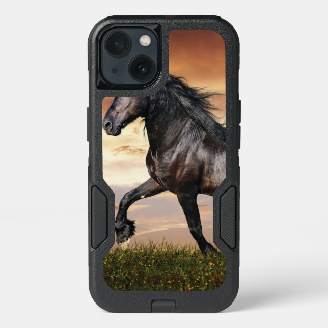 Beautiful Black Horse Otterbox iPhone Case (Back)