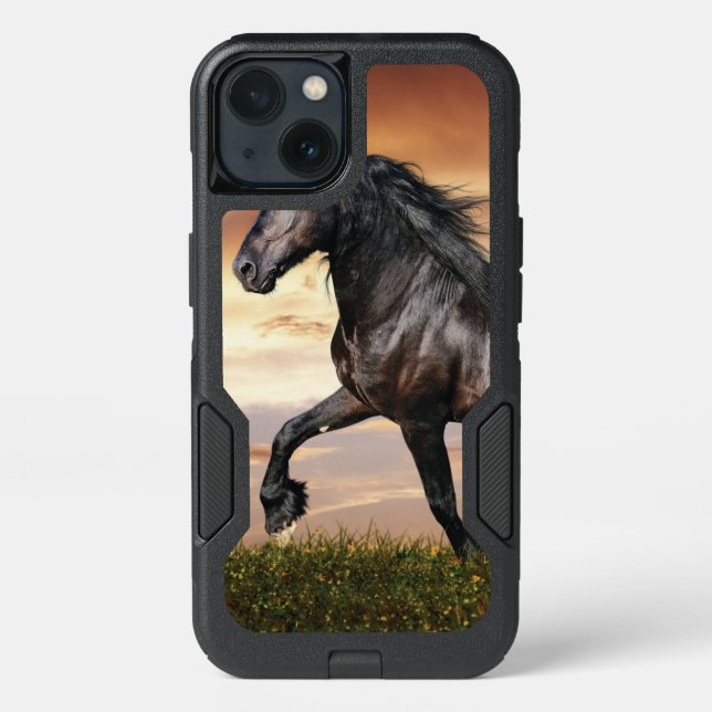 Beautiful Black Horse Otterbox iPhone Case (Back)
