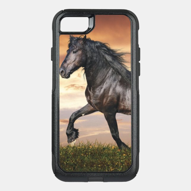 Beautiful Black Horse Otterbox iPhone Case (Back)