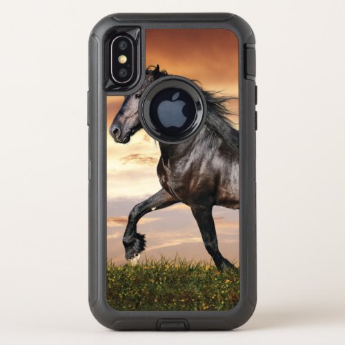 Beautiful Black Horse OtterBox Defender iPhone X Case