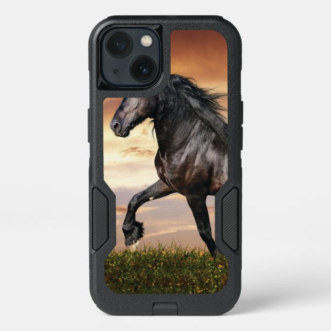 Beautiful Black Horse Otterbox iPhone Case (Back)