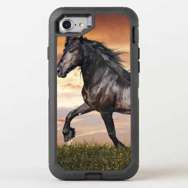 Beautiful Black Horse Otterbox iPhone Case (Back)