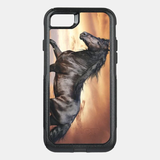 Beautiful Black Horse Otterbox iPhone Case (Back)