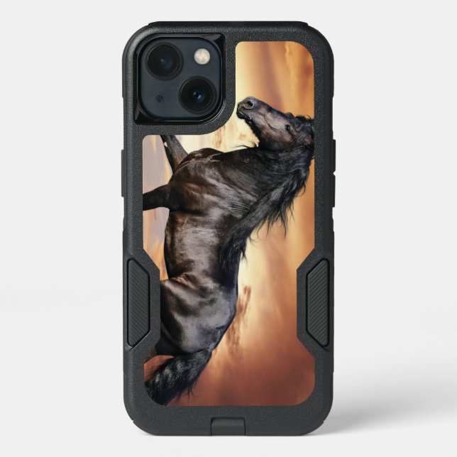 Beautiful Black Horse Otterbox iPhone Case (Back)
