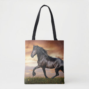 Beautiful Black Horse Tote Bag
