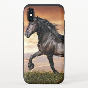 Beautiful Black Horse iPhone X Slider Case