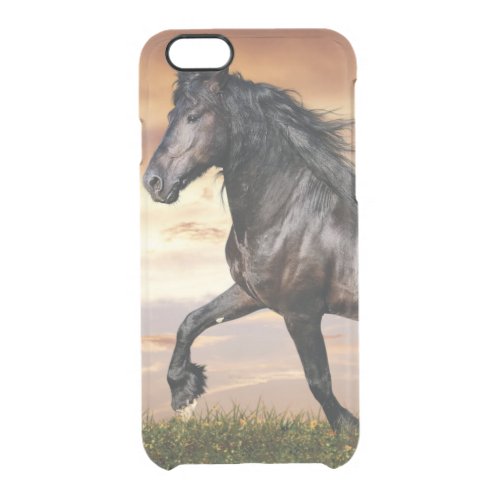 Beautiful Black Horse Clear iPhone 66S Case