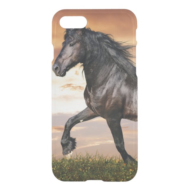 Beautiful Black Horse Uncommon iPhone Case (Back)