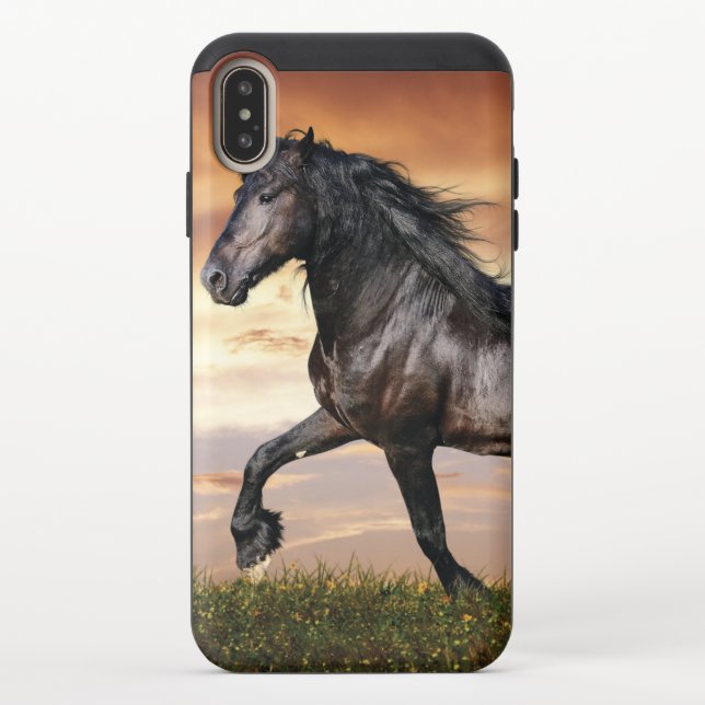 Beautiful Black Horse Uncommon iPhone Case (Back)