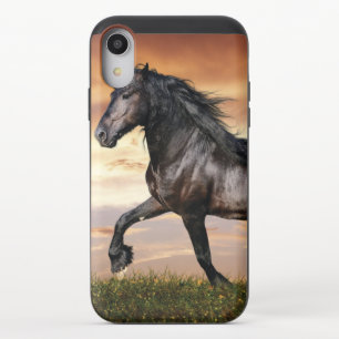 Beautiful Black Horse iPhone XR Slider Case