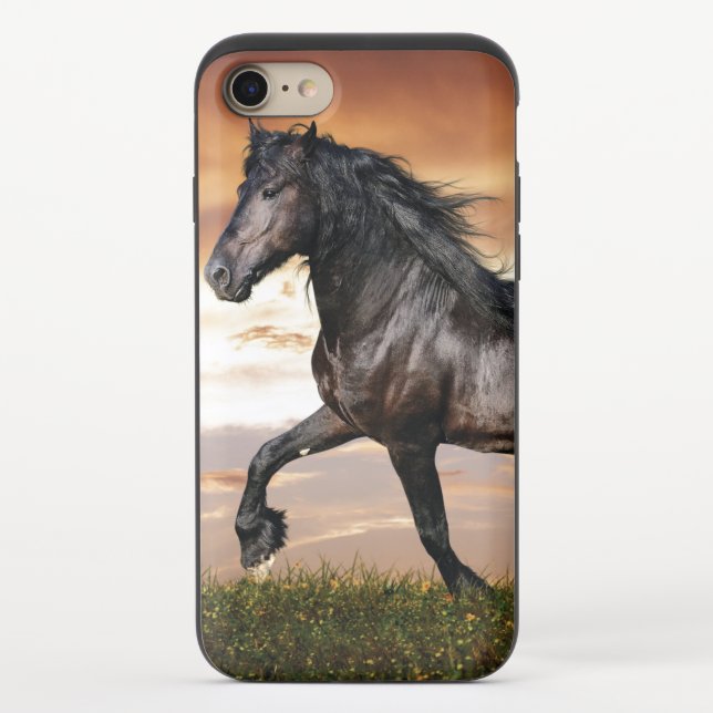 Beautiful Black Horse Uncommon iPhone Case (Back)