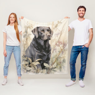 Beautiful Black Lab – Loyal & Loving Fleece Blanket