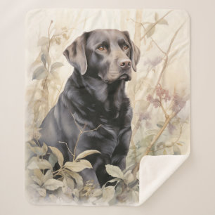 Beautiful Black Lab – Loyal & Loving Sherpa Blanket