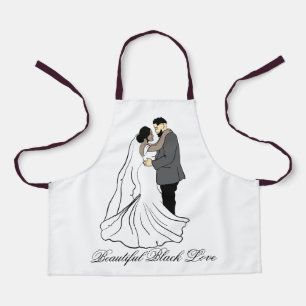 Beautiful Black Love Couple 2 Apron
