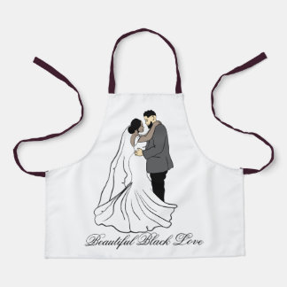 Beautiful Black Love Couple 2 Apron