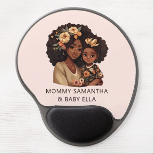 Beautiful Black Mom and Daughter (10) Gel Mouse Pad