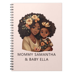 Beautiful Black Mom and Daughter (10) Notebook