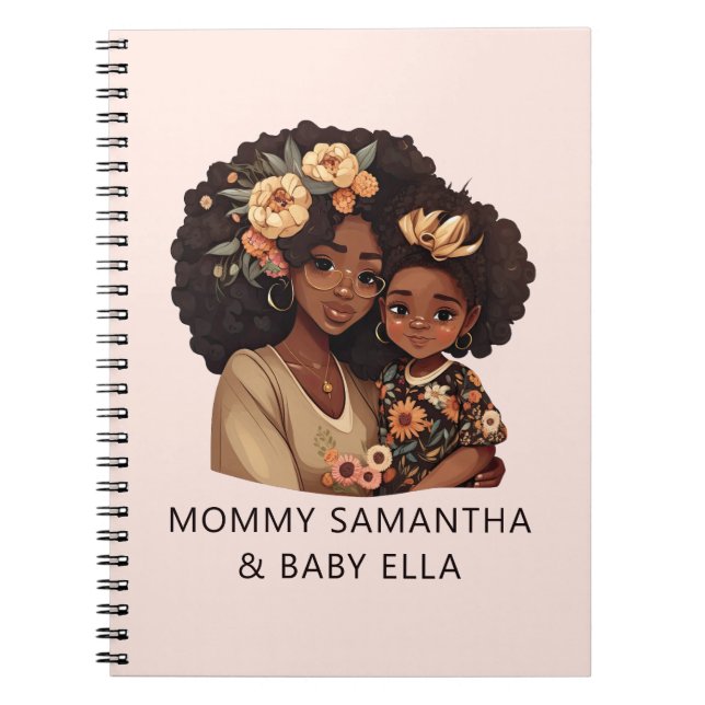 Beautiful Black Mom and Daughter (10) Notebook (Front)