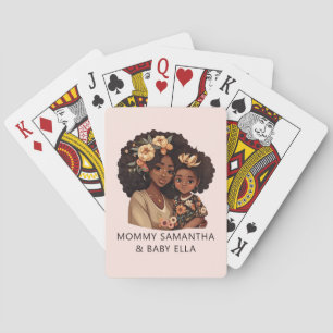 Beautiful Black Mom and Daughter (10) Poker Cards