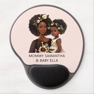 Beautiful Black Mom and Daughter (11) Gel Mouse Pad