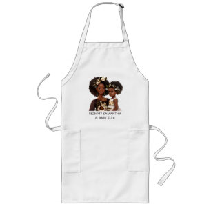 Beautiful Black Mom and Daughter (11) Long Apron