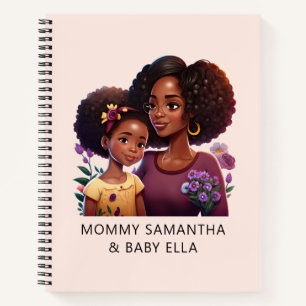 Beautiful Black Mom and Daughter (12) Notebook