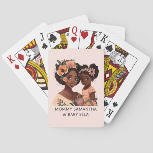Beautiful Black Mom and Daughter (13) Poker Cards