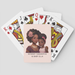 Beautiful Black Mom and Daughter (14) Poker Cards