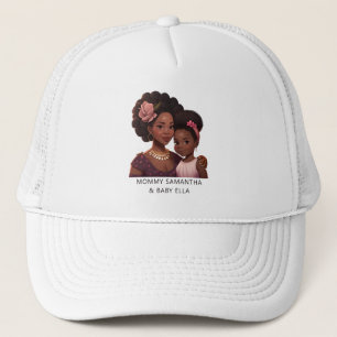 Beautiful Black Mom and Daughter (14) Trucker Hat