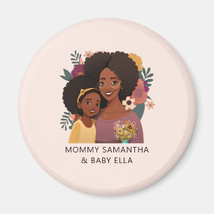 Beautiful Black Mom and Daughter (15) Magnet