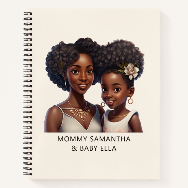 Beautiful Black Mom and Daughter (18) Notebook (Front)