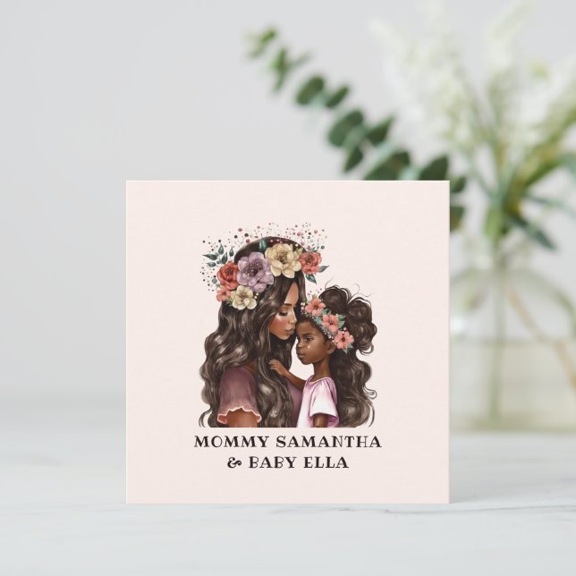 Beautiful Black Mom and Daughter (2) (Standing Front)