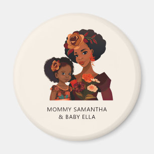 Beautiful Black Mom and Daughter (20) Magnet