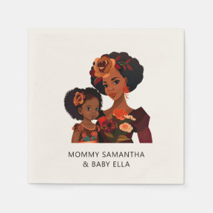 Beautiful Black Mom and Daughter (20) Napkins