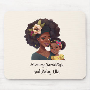 Beautiful Black Mom and Daughter (21) Mouse Pad