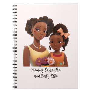 Beautiful Black Mom and Daughter (22) Notebook