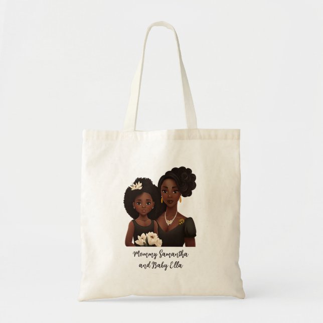 Beautiful Black Mom and Daughter (23) Tote Bag (Front)