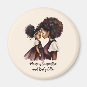 Beautiful Black Mom and Daughter (24) Magnet